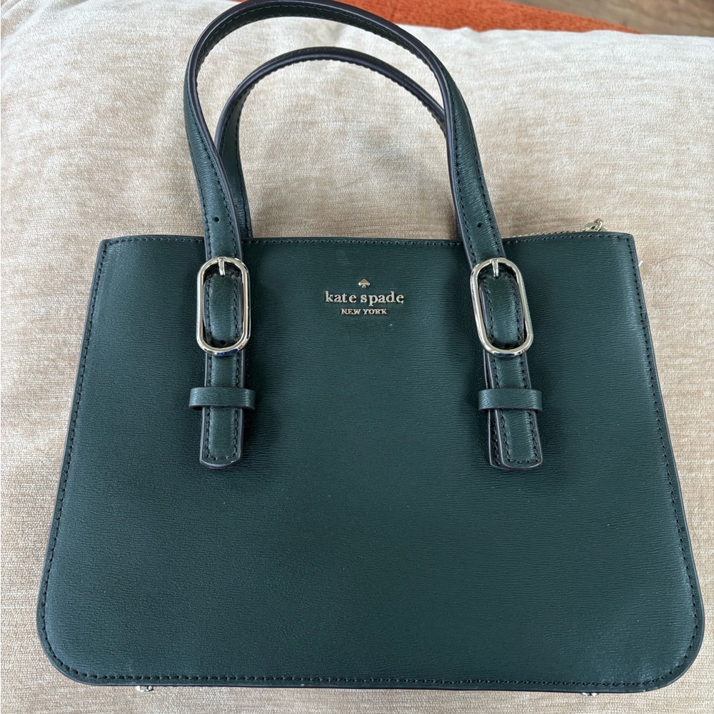 Kate Spade Green Connie Small Triple Gussets Satchel